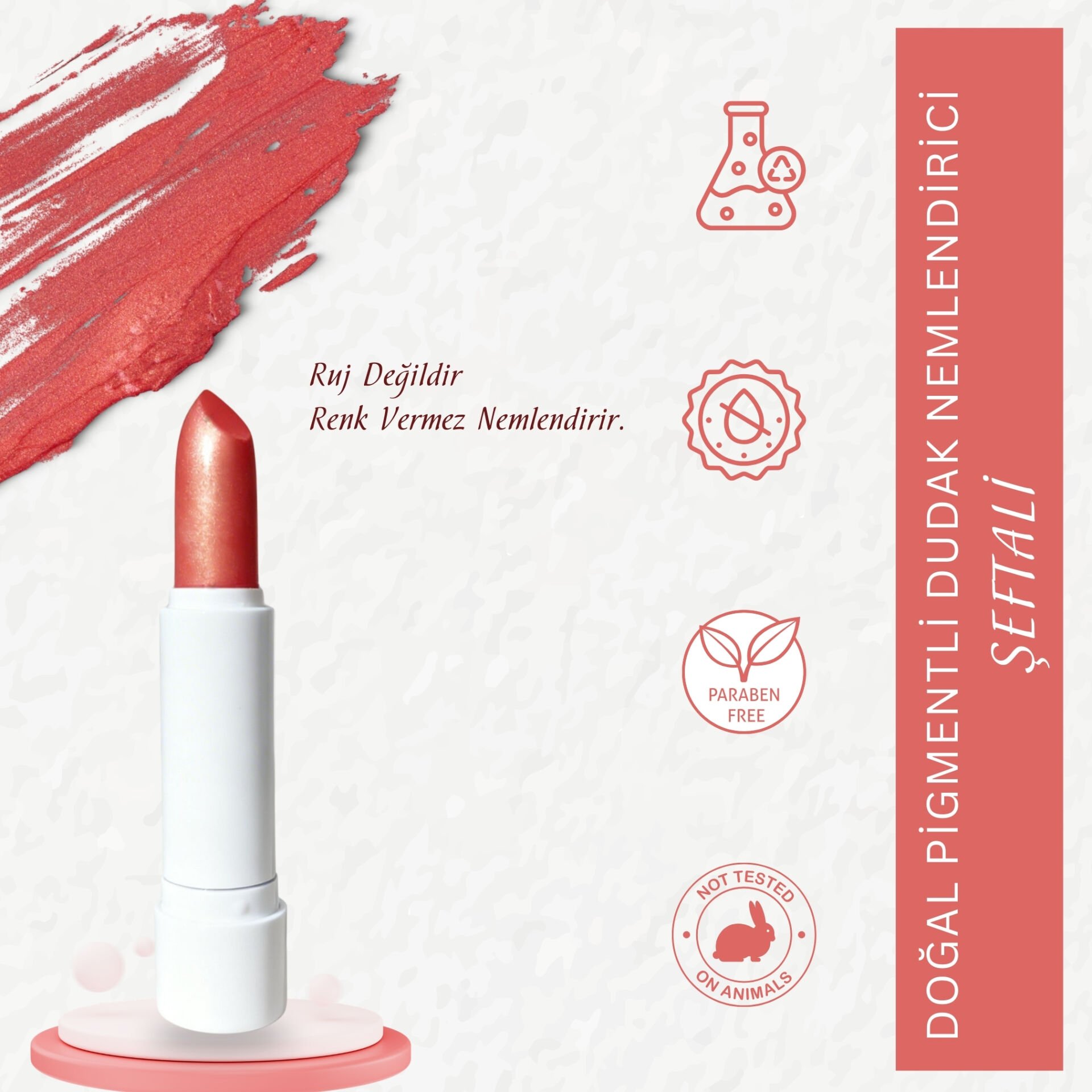 Doğal Pigmentli Dudak Nemlendirici