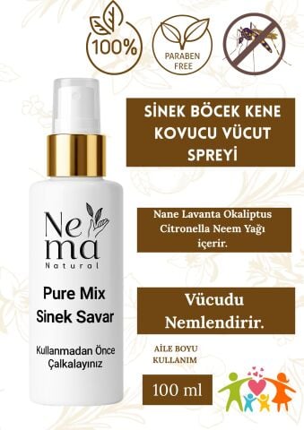 PURE - MİX SİNEK BÖCEK BİT SAVAR VÜCUT SPREYİ