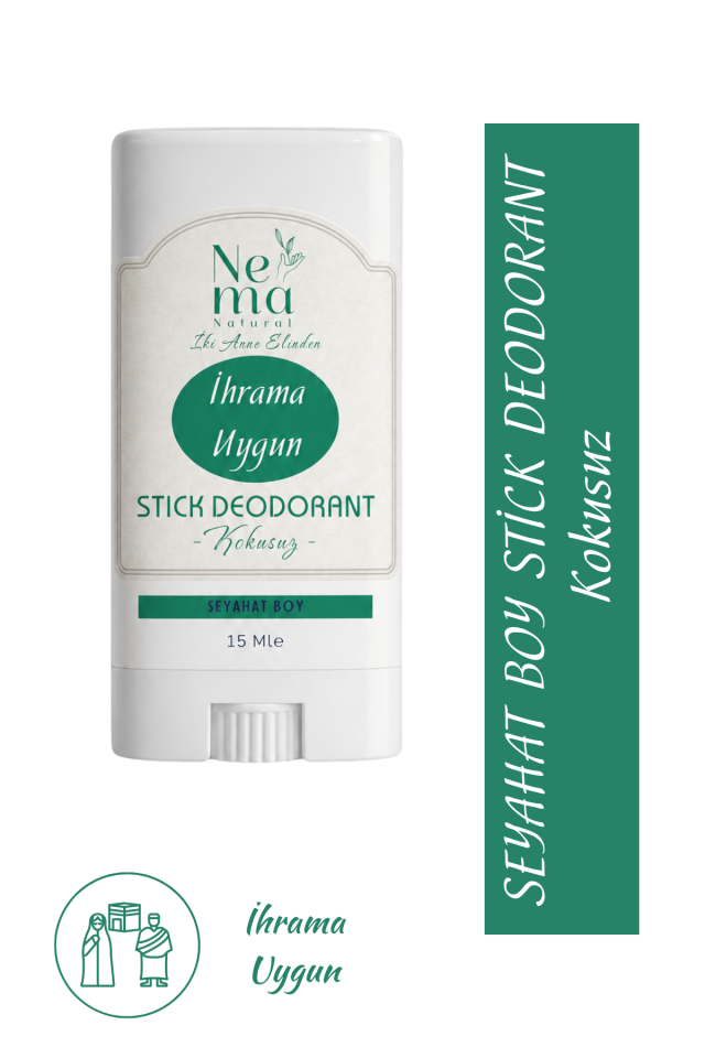 Nemâ Natural İhrama Uygun Seyahat Boy Stick Deodorant ( Kokusuz )